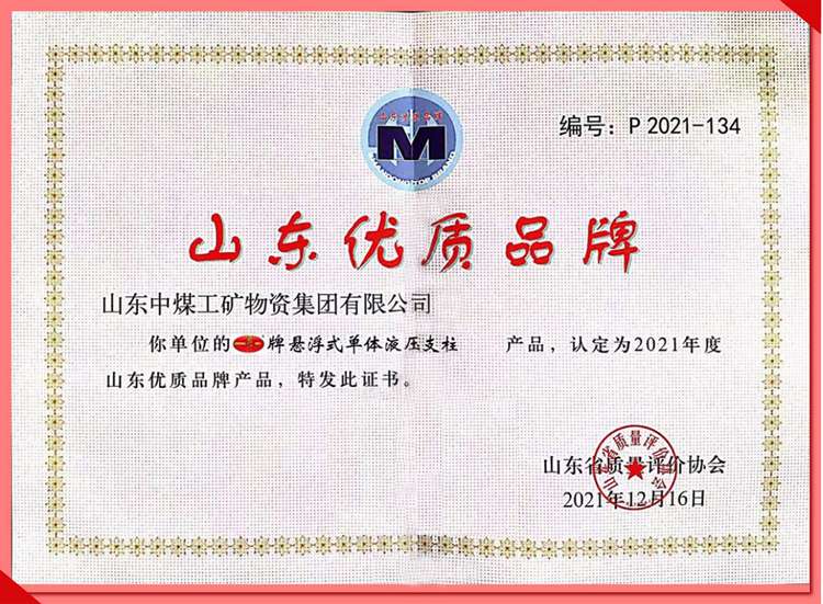 Warm Congratulations To China Coal Group For Winning The 2021 Shandong Quality Brand